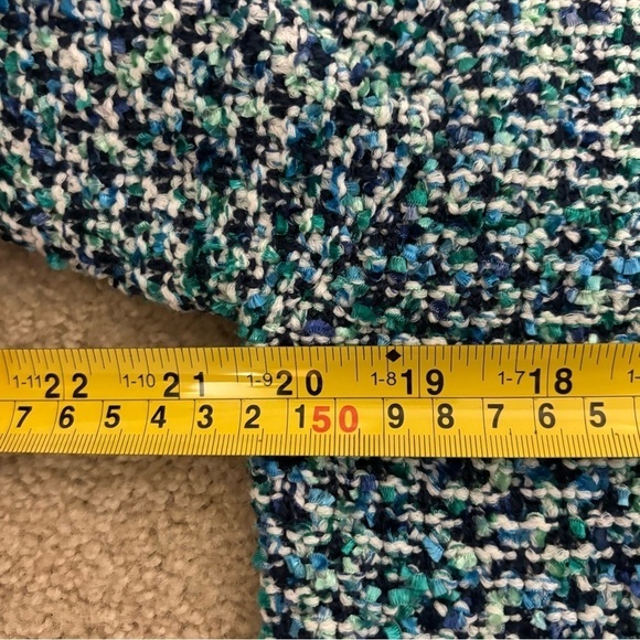 Missoni Tweed Fringe Blue Jacket Cardigan Sweater Size 48 Large 12 - Picture 13 of 15